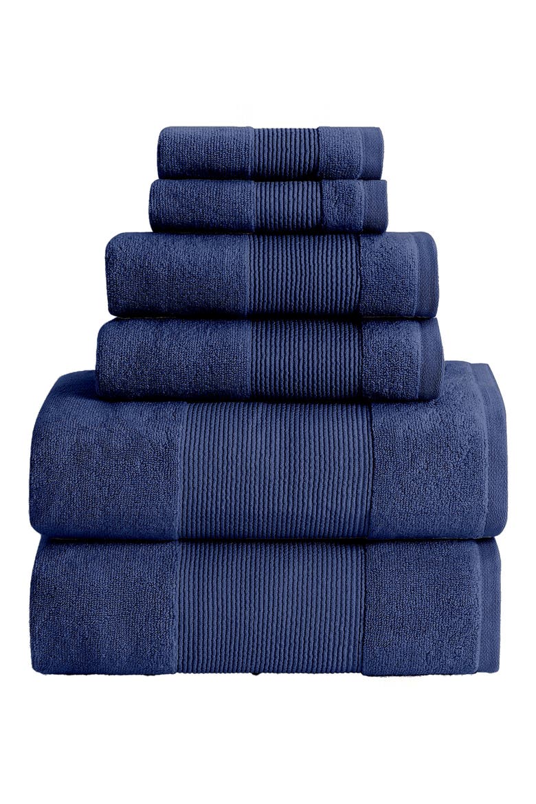 Air Cloud 6-Piece Towel Set, Main, color, NAVY