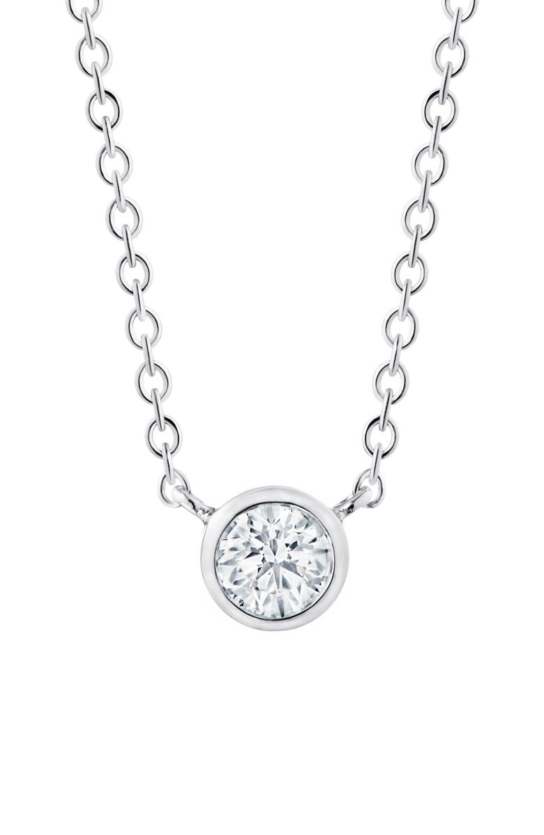 Kwiat Diamond Circle Pendant Necklace, Main, color, White Gold