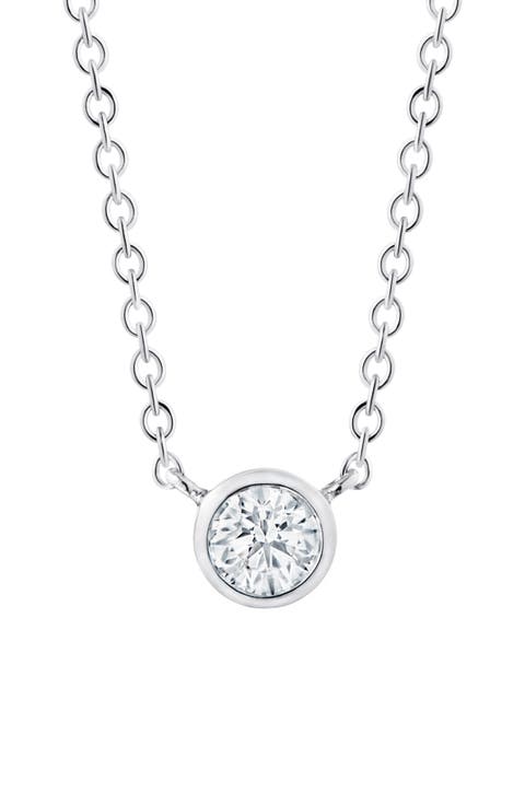 Diamond Circle Pendant Necklace