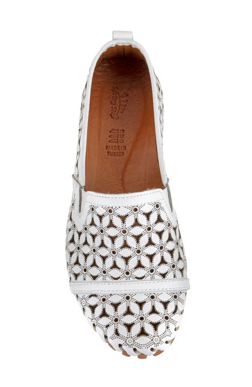 Spring Step Flowerflow Slide Sandal In White