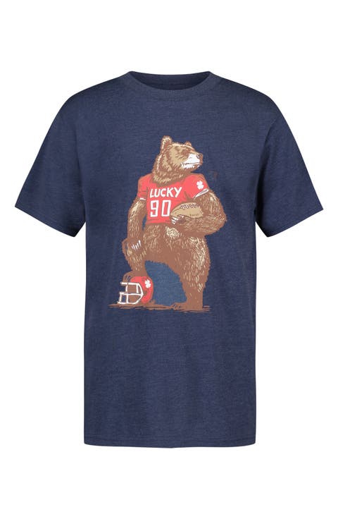 Kids' Football Bear Graphic T-Shirt
