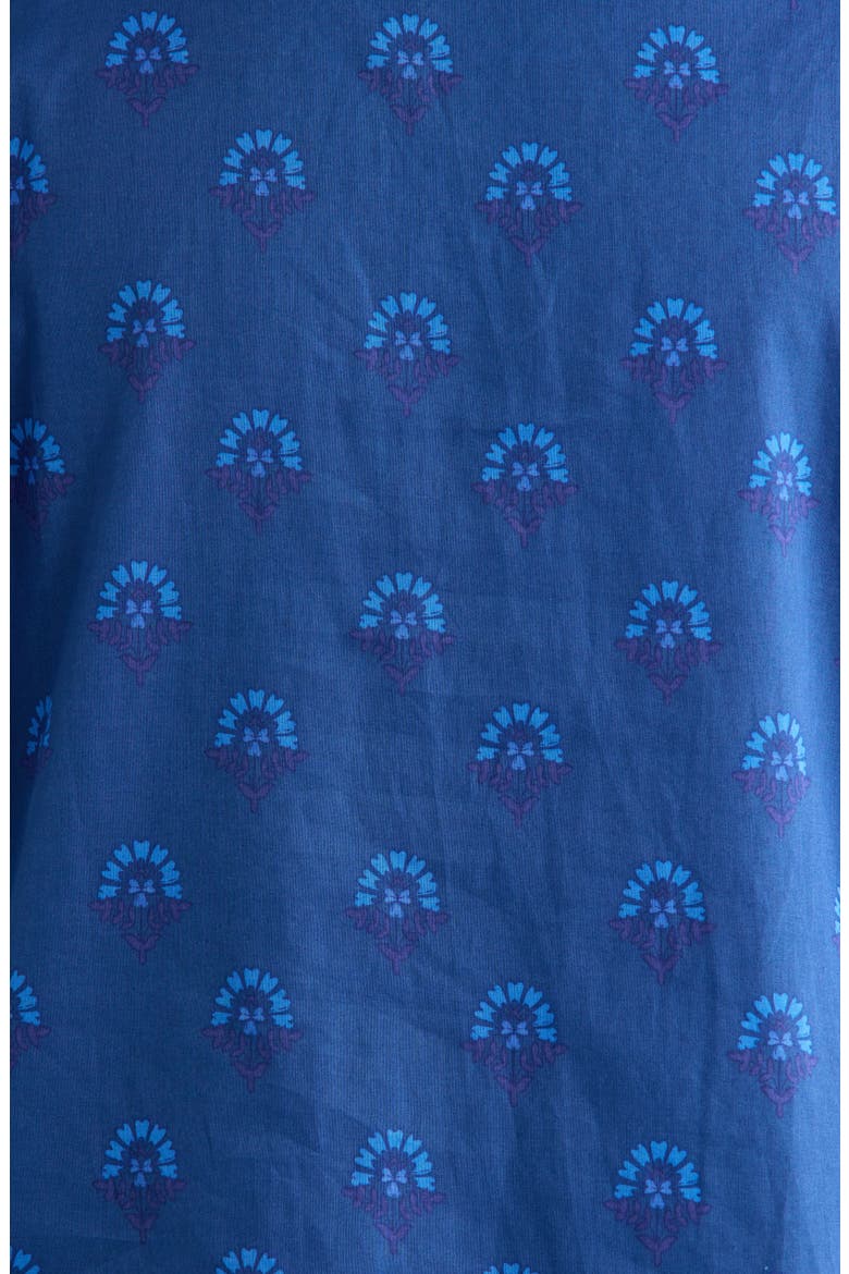 Briza Medallion Meddy Button-Up Shirt, Alternate, color, TEAL-BLUE