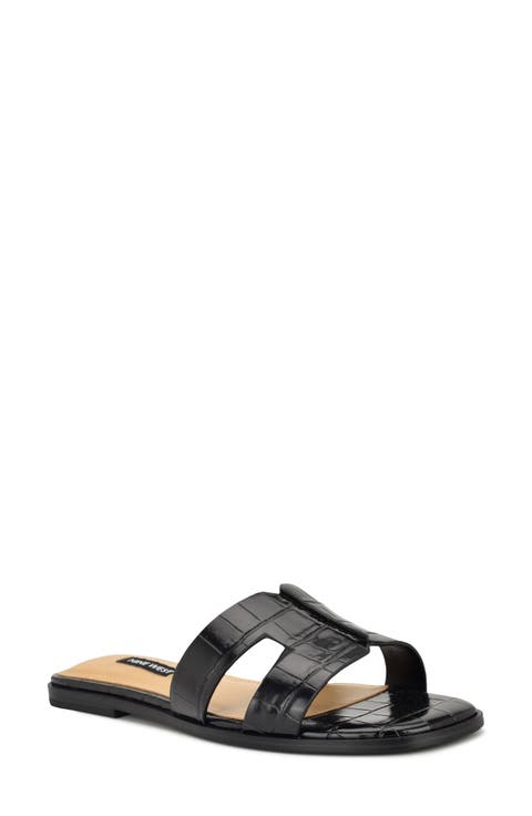 セール！人気ブランドNINE WEST フラットサンダル OSTINA Amazon.com | Nine West Women's Giulia2 Sandal, Black 001, 5