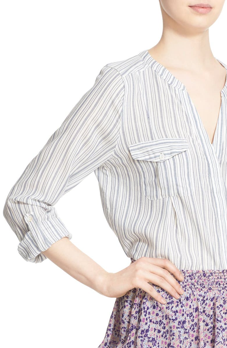 Joie 'Kalnchoe' Stripe Cotton Blouse, Alternate, color, 