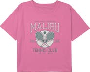 Lost Gods Girls' Malibu Tennis Club Since 1984 Graphic Cropped T-Shirt