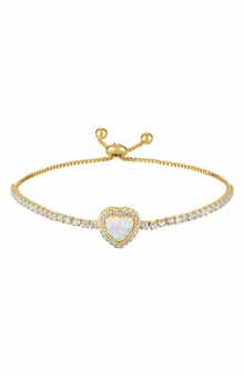 FUZION CREATIONS Opal Heart Halo Bracelet