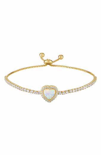 FZN Lab Created Opal Heart Bracelet
