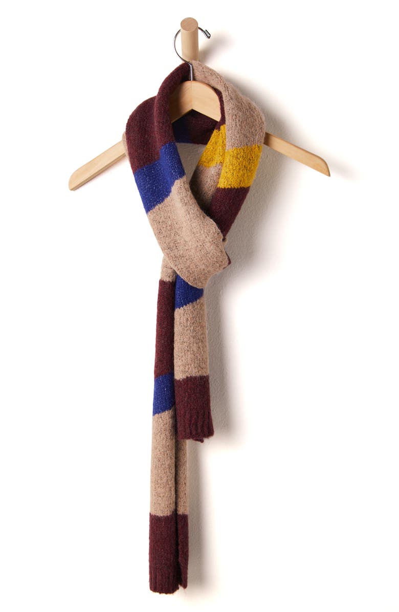 Free People Carina Swirl Colorblock Scarf, Alternate, color, Burgundy