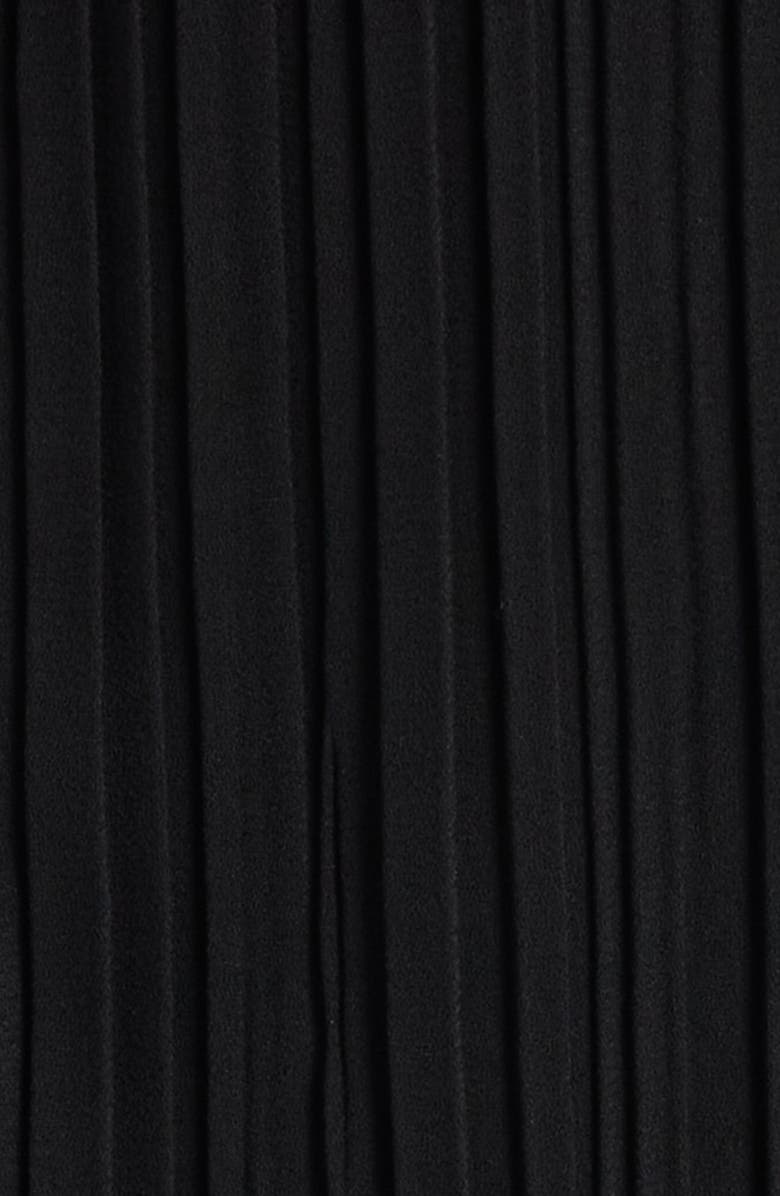 Anne Klein Pleated Tie Neck Top, Alternate, color, Anne Black