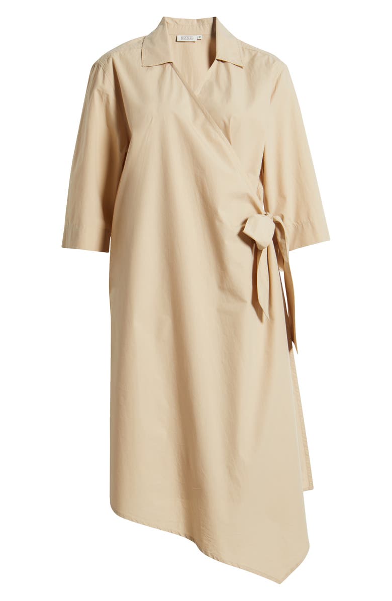 Masai Copenhagen Nanelle Wrap Asymmetric Poplin Dress, Alternate, color, 