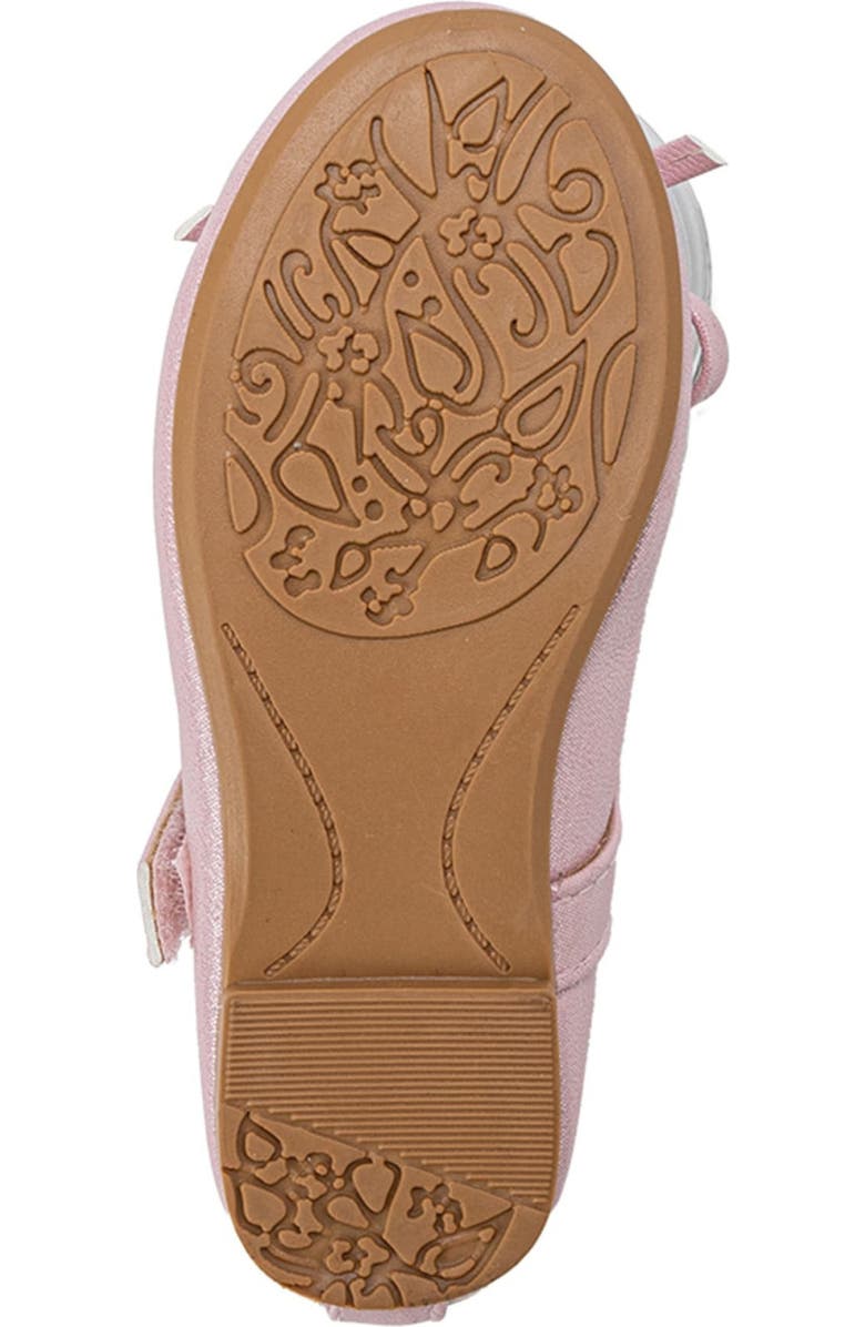 bebe Gigi Heart Perforated Mary Jane Flat, Alternate, color, Light Pink