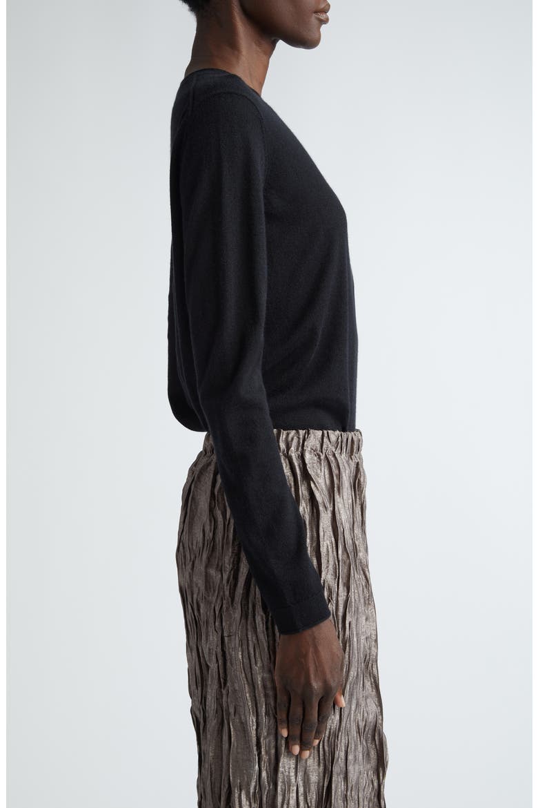 Fine Gauge Cashmere Sweater, Alternate, color, BLACK