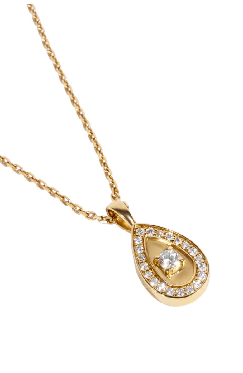 ZARUX Grace Teardrop Necklace, Main, color, Yellow Gold