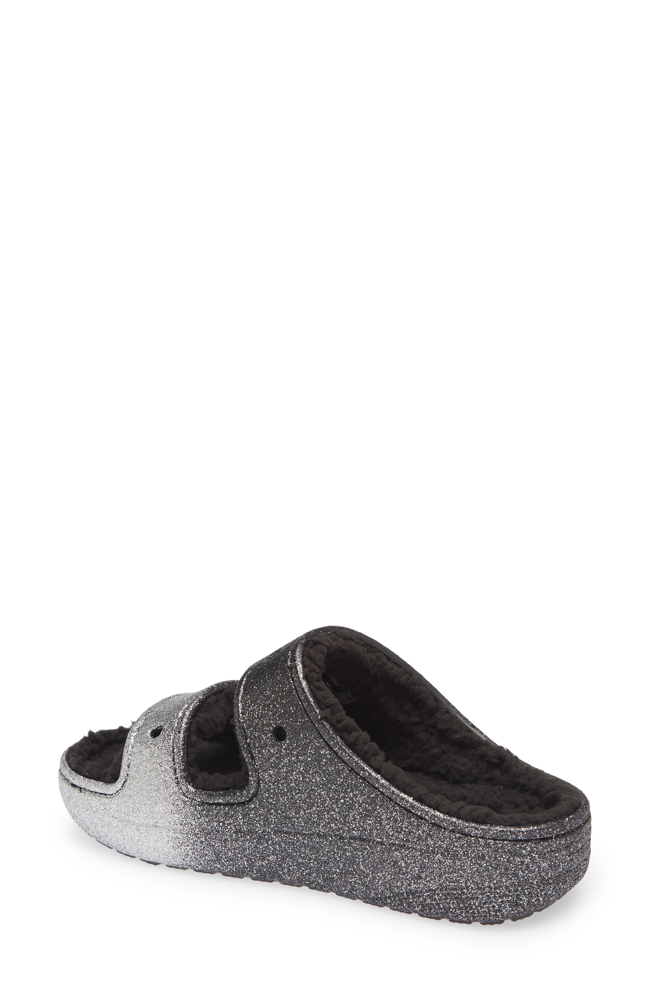 CROCS Classic Cozzzy Faux Fur Sandal, Alternate, color, 