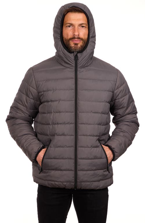 Perry Ellis Packable Puffer Jacket In Brown