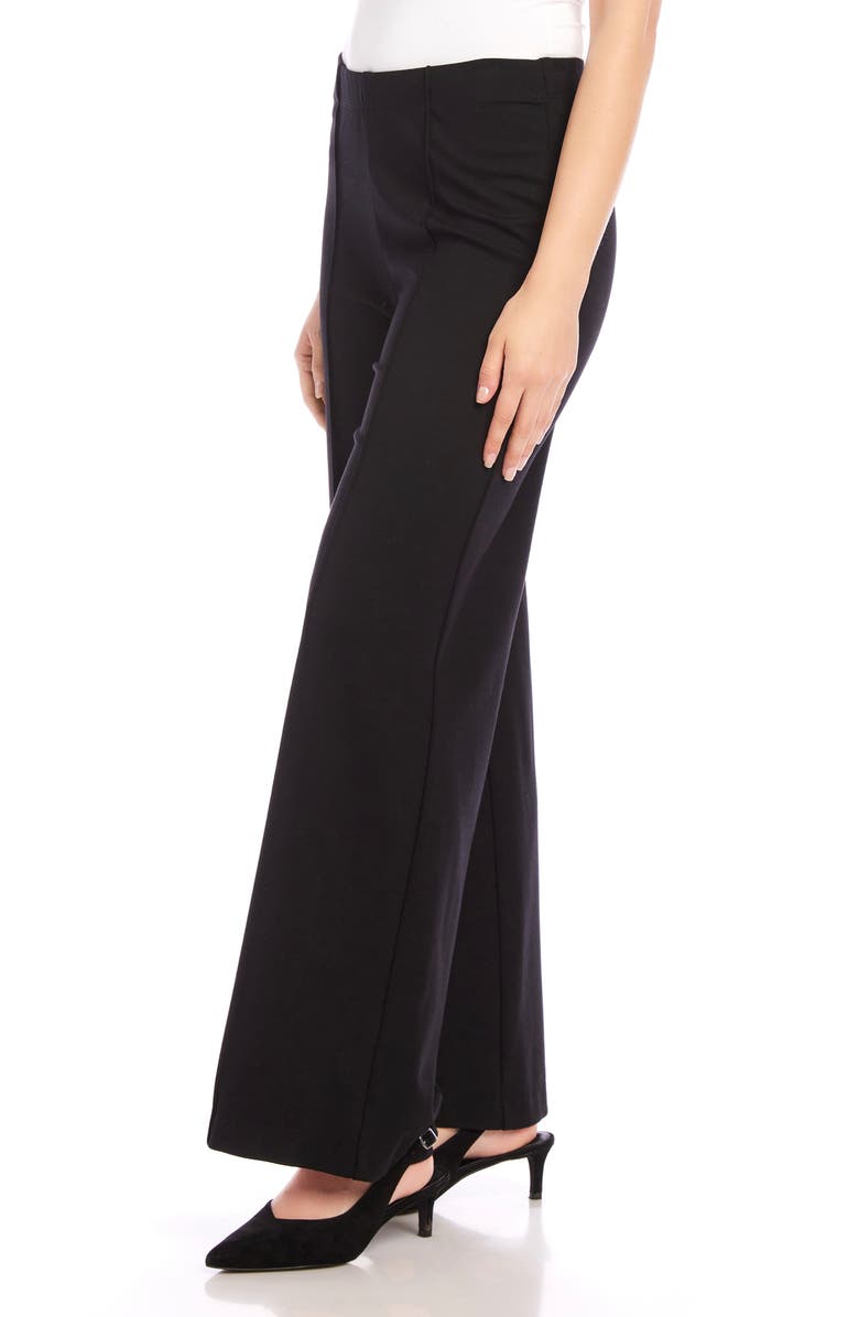 Karen Kane Luna Ponte Wide Leg Pants, Alternate, color, Black