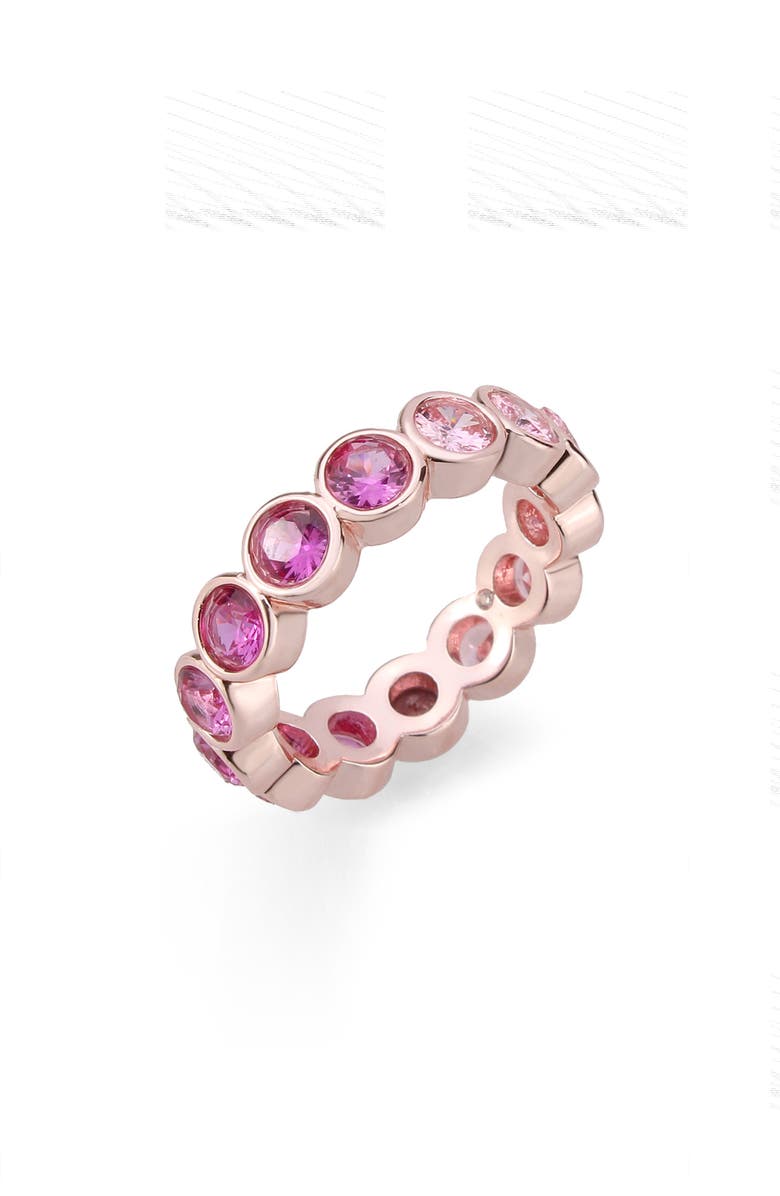 Covet Bezel Set Pink CZ Ring, Main, color, Pink