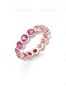 Covet Bezel Set Pink CZ Ring