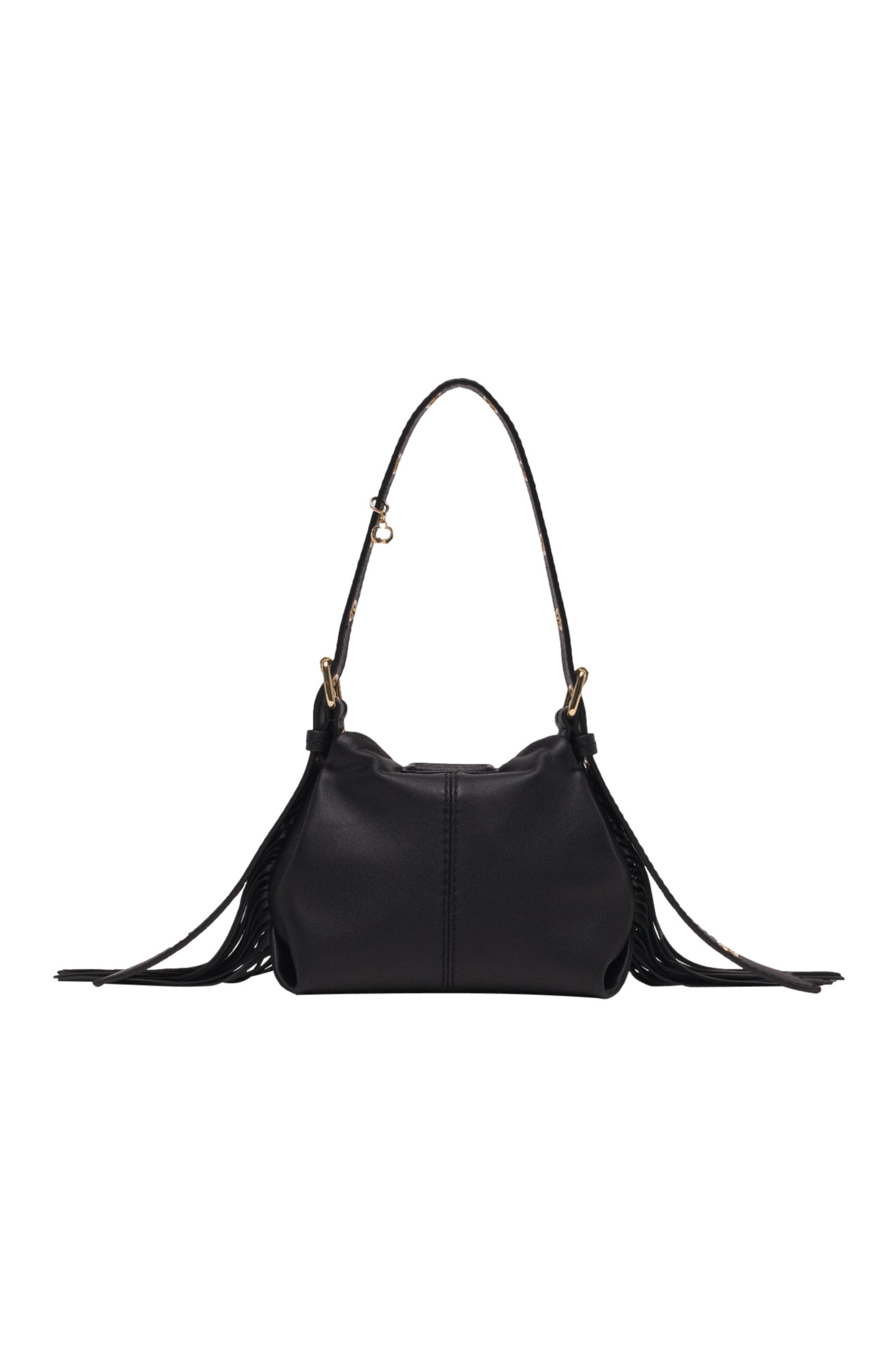 maje Miss M micro leather bag, Alternate, color, Black