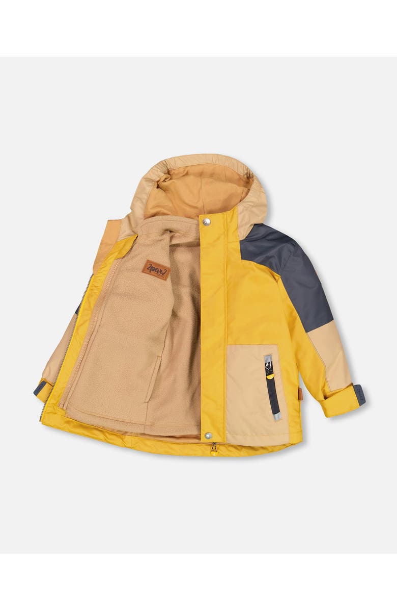 Deux par Deux Little Boy's 3 In 1 Mid Season Set Colorblock Yellow, Beige And Gray, Alternate, color, 