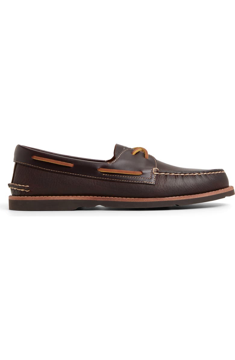 Sperry Authentic Original<sup>™</sup> 2-Eye Ripple Boat Shoe, Alternate, color, Amaretto