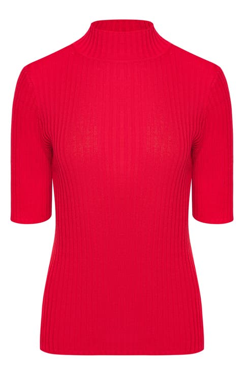 Mock Neck Poor Boy Sweater