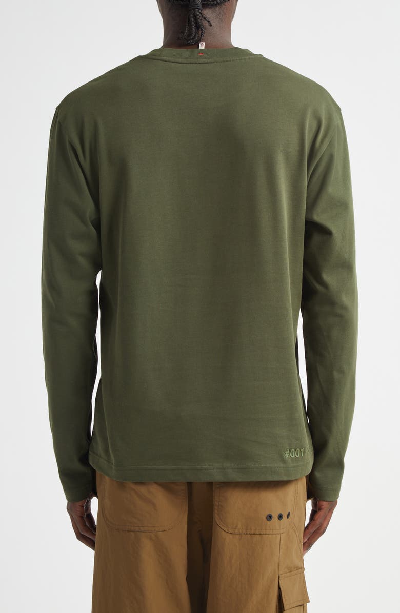 Moncler Embroidered Logo T-Shirt, Alternate, color, Amber Toned Olive