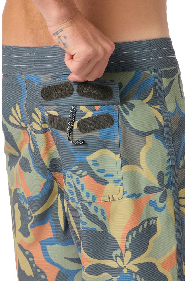 OG Print Scallop Board Shorts, Alternate, color, DARK SHADOW