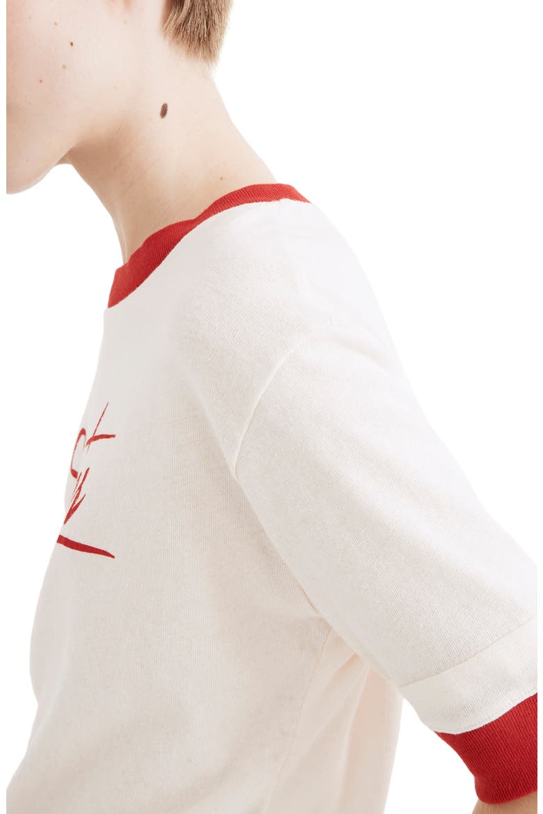 Sister Graphic Relaxed Ringer Tee, Alternate, color, ENAMEL RED SISTER