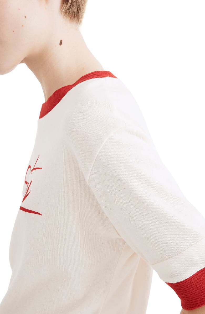 Madewell Sister Graphic Relaxed Ringer Tee, Alternate, color, 