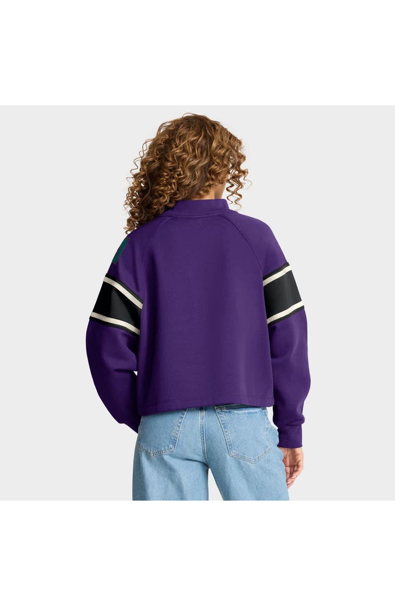 FANATICS Women's Fanatics Purple Arizona Diamondbacks Oversized Toss Sweep Raglan Pullover Sweatshirt, Alternate, color, Purple