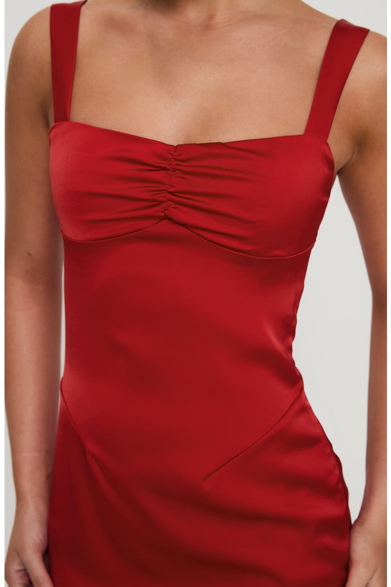 Strauss Satin Maxi Dress, Alternate, color, RED