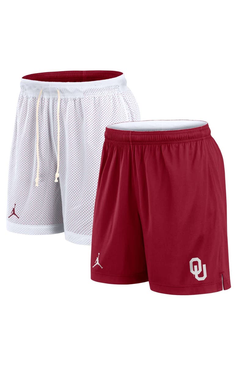 Jordan Brand Men's Jordan Brand White/Crimson Oklahoma Sooners Primetime Reversible Shorts, Main, color, White