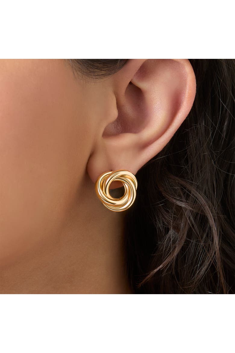 Mixed Shape Earring Set, Alternate, color, Gold