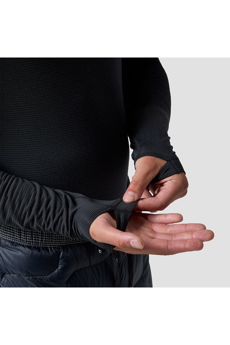 Men's Bga Pines Microgrid Ultra-lt Baselayer Crew Top, Alternate, color, Black