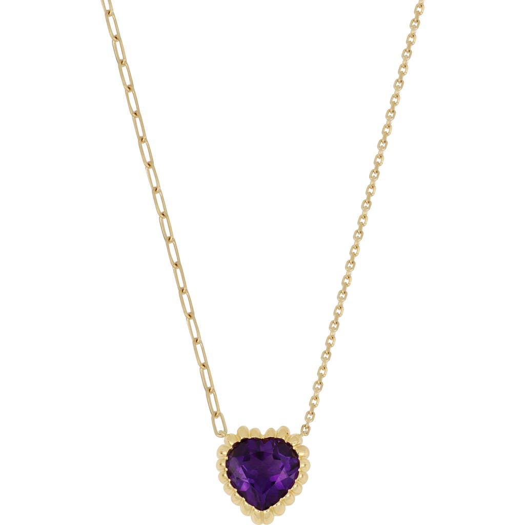 Bony Levy El Mar 18k Yellow Gold Amethyst Heart Pendant Necklace In 18k Yellow Gold