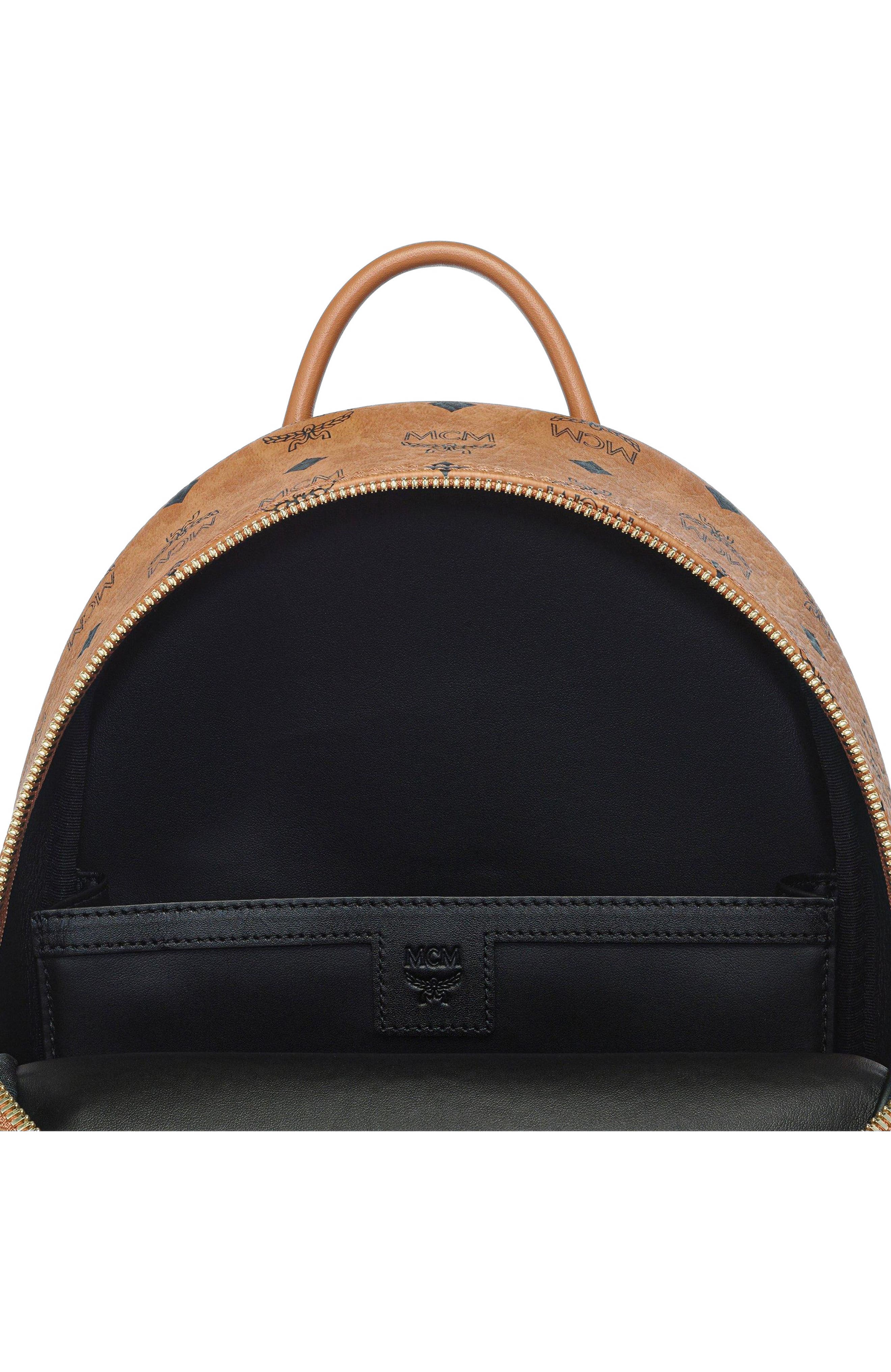 MCM Small Stark Backpack in Visetos, Alternate, color, 