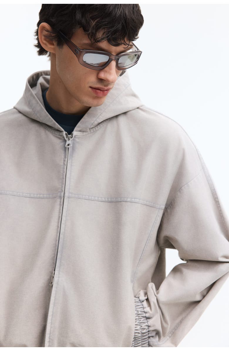 H&M Hooded Jacket, Alternate, color, Light Gray