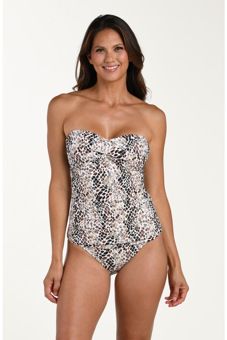Wild Whispers Twist Tankini Top, Alternate, color, TAUPE