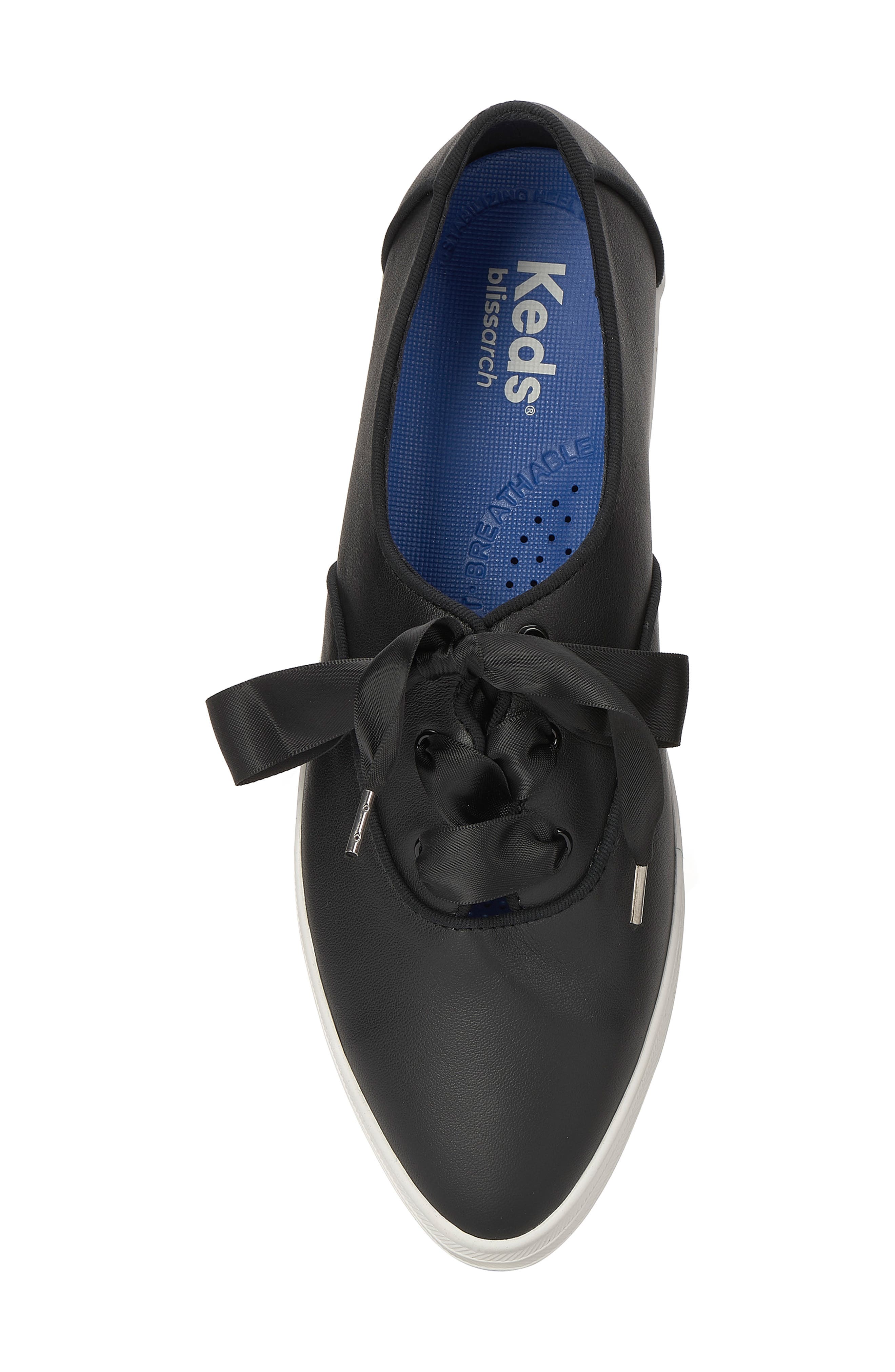 Champion Leather Sneaker, Alternate, color, BLACK