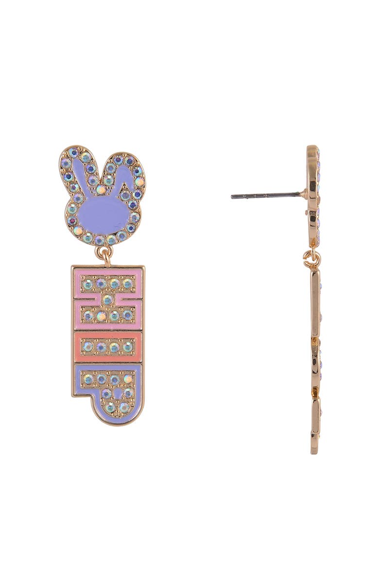 Hallmark Easter Hip Hop Bunny Earrings, Alternate, color, Pink