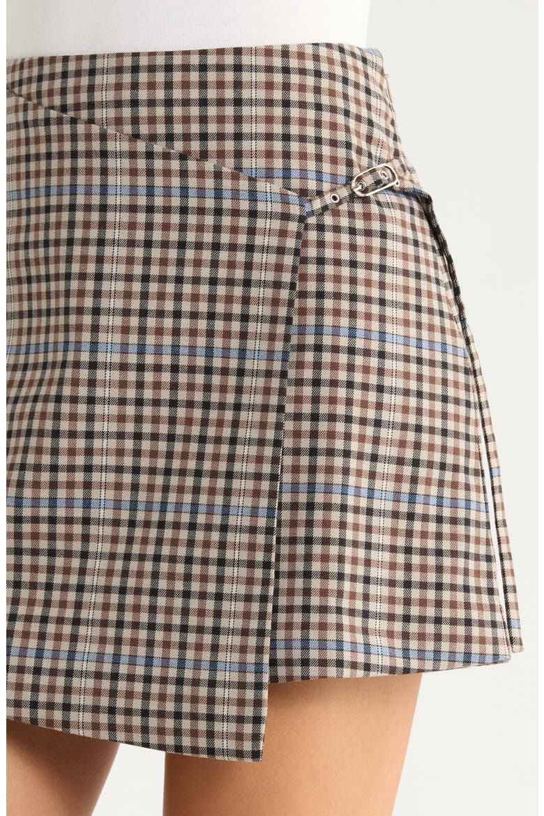 Nial Check Miniskirt, Alternate, color, MOCHA CHECK