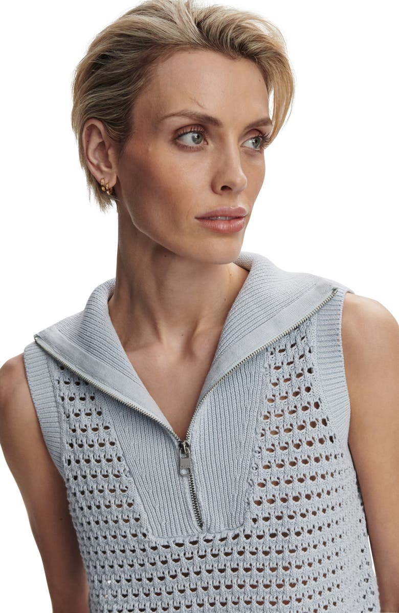 Varley Bains Half Zip Sweater Tank, Alternate, color, Plein Blue