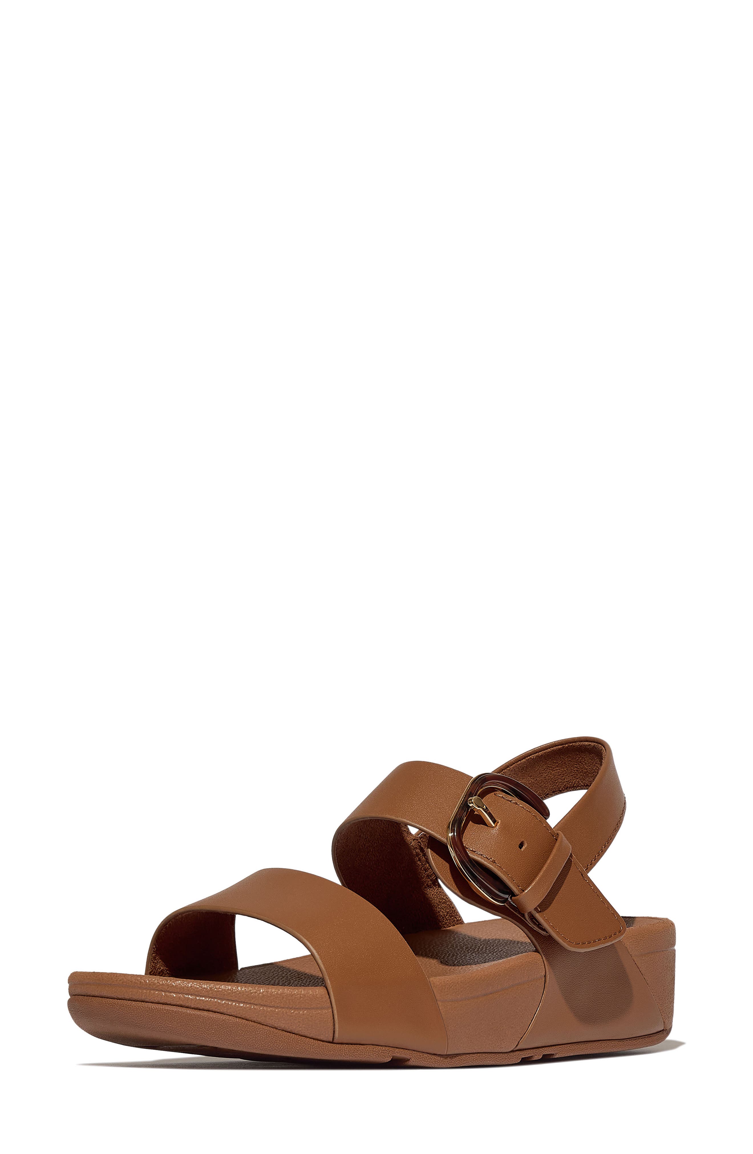 FitFlop Lulu Slingback Platform Wedge Sandal, Alternate, color, Deep Tan