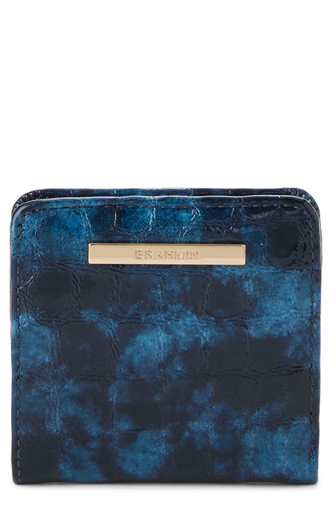 Jane Croc Embossed Leather Bifold Wallet