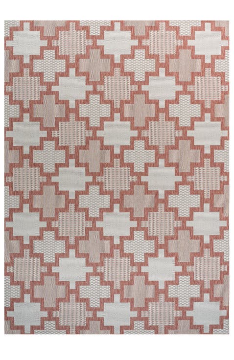 Cyrus Modern Geometric Tile Pattern Indoor/Outdoor Area Rug
