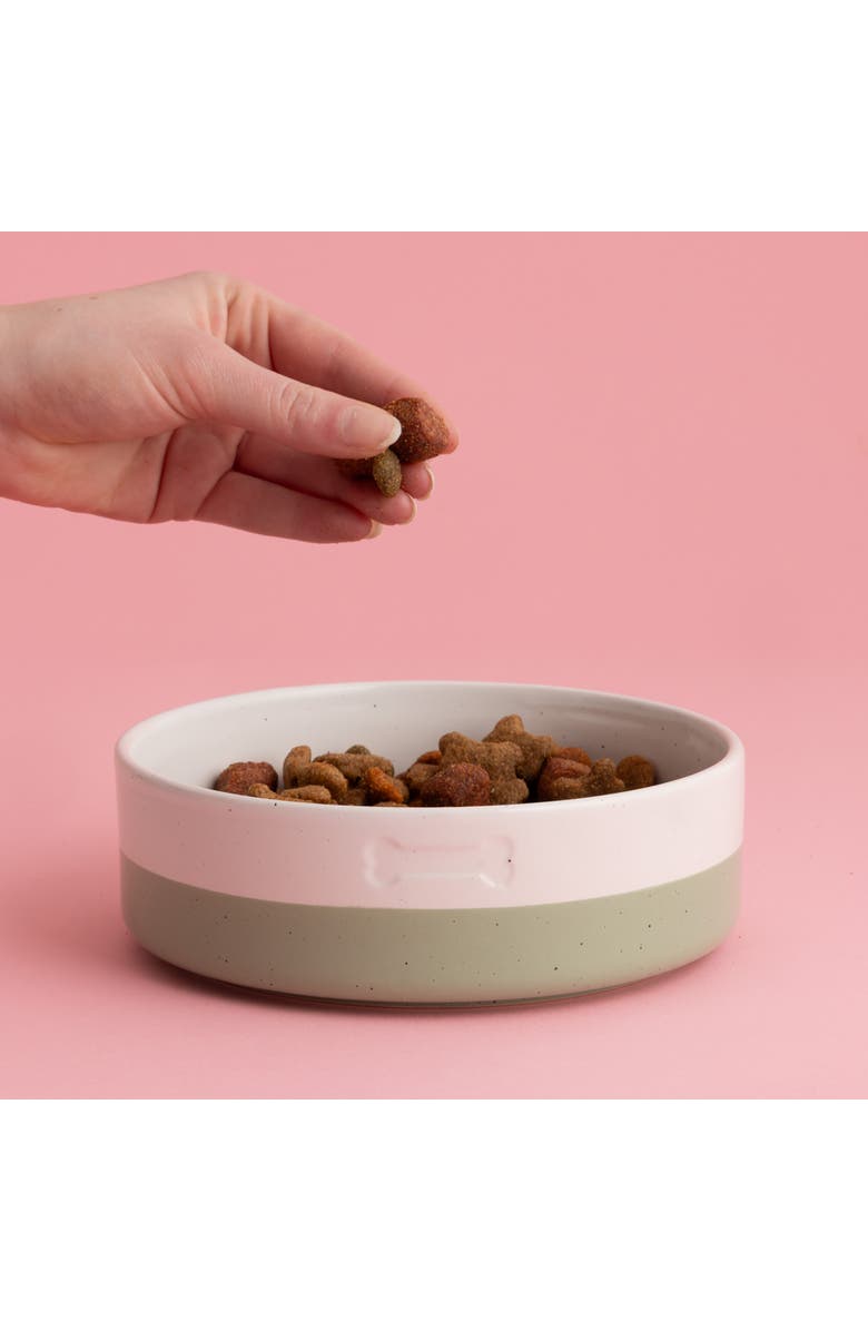 MASON CASH Speckle Dip Dog Bowl, 7 Inch, 28.7oz, Green, Cream, Alternate, color, Multicolored