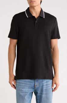 Calvin Klein Tipped Collar Cotton Blend Polo