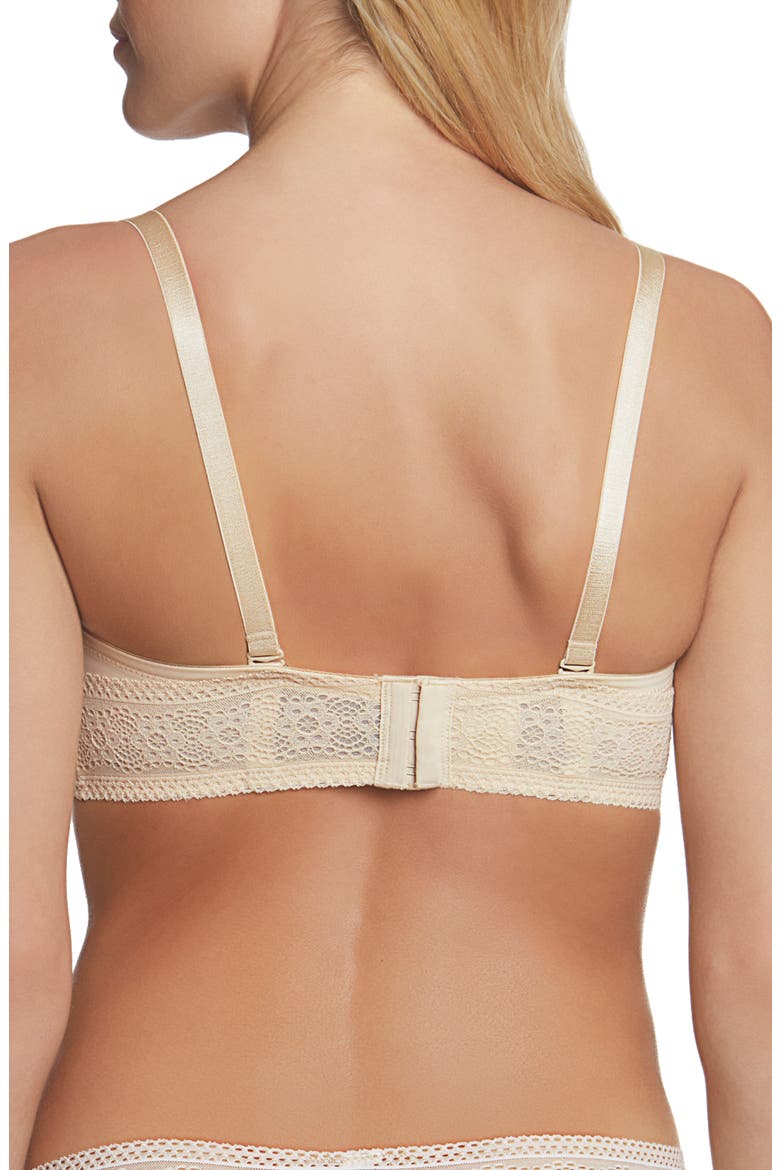 Tessa Lace Convertible Strapless Bra with Spacer Cups, Alternate, color, LATTE