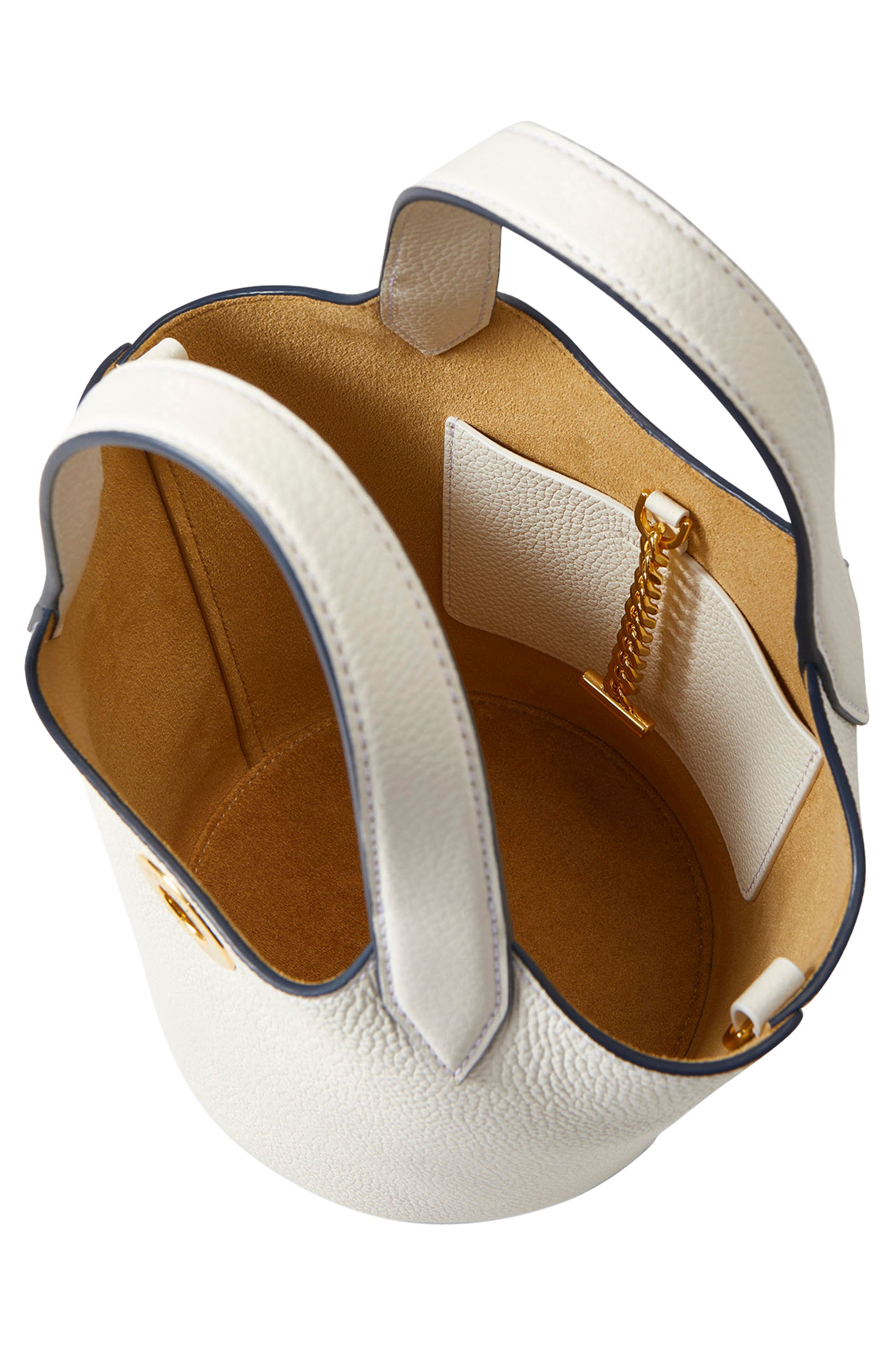 Veronica Beard Anchor Bucket Crossbody Bag, Alternate, color, Off White